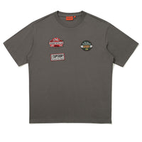 Semi-Over Fit Racer Half T-Shirt - D/Grey