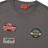 Semi-Over Fit Racer Half T-Shirt - D/Grey