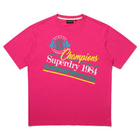 Semi-Over Fit Campions Half T-Shirt - Pink