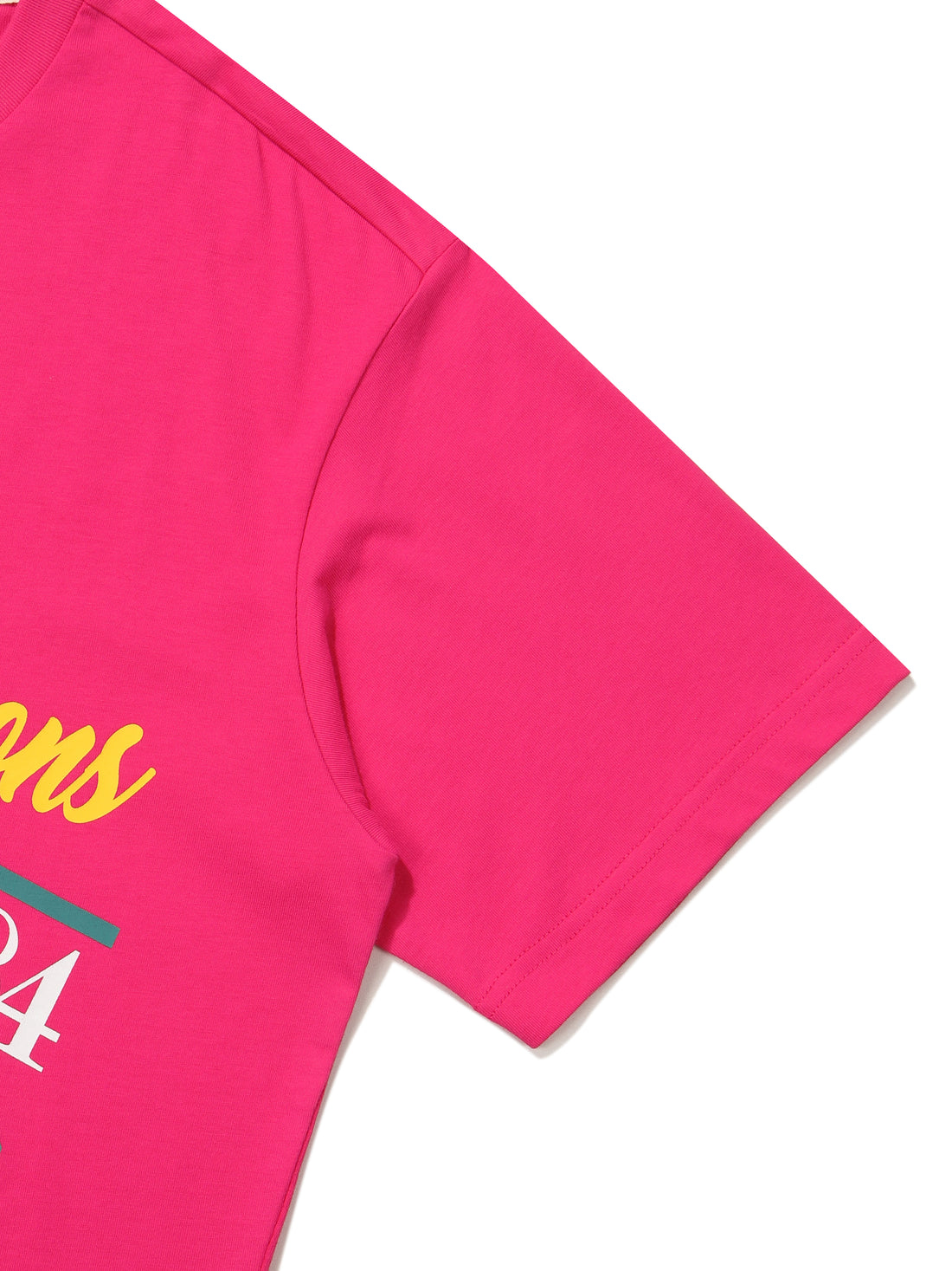 Semi-Over Fit Campions Half T-Shirt - Pink