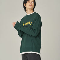 Semi-Over Fit Core Big Logo Long Sleeve - Black