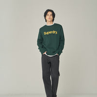 Semi-Over Fit Core Big Logo Long Sleeve - Black