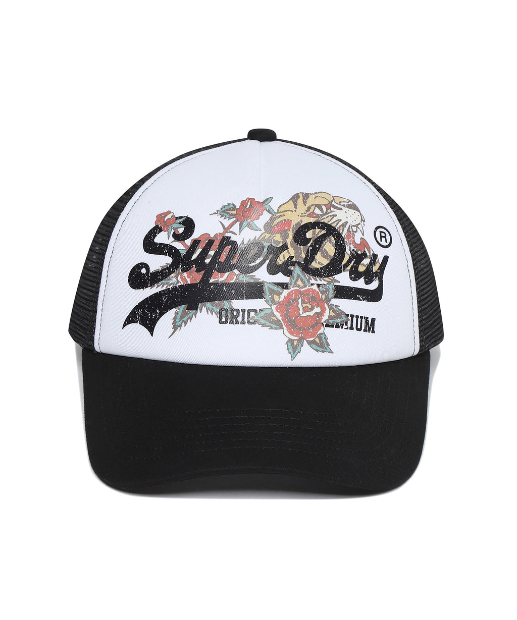 Tiger Mesh Trucker Ball Cap - Black