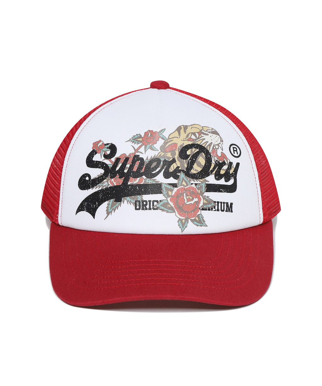 Tiger Mesh Trucker Ball Cap - Red