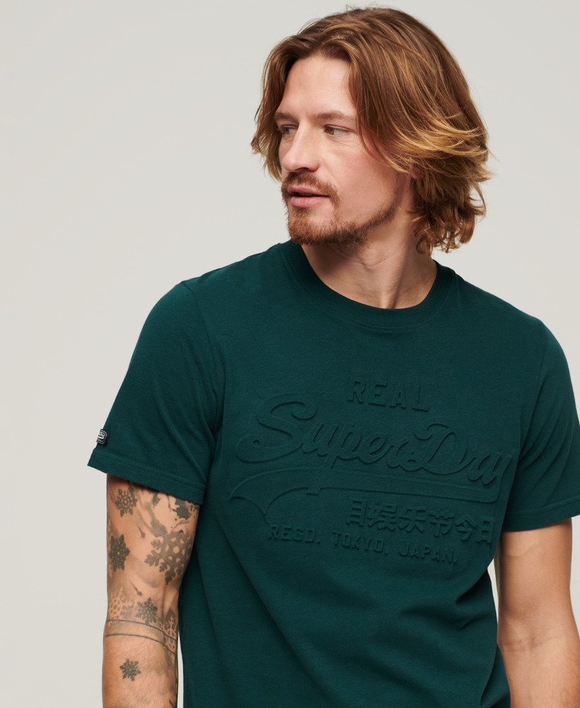 Embossed Vintage Logo T-Shirt - Dark Pine Green