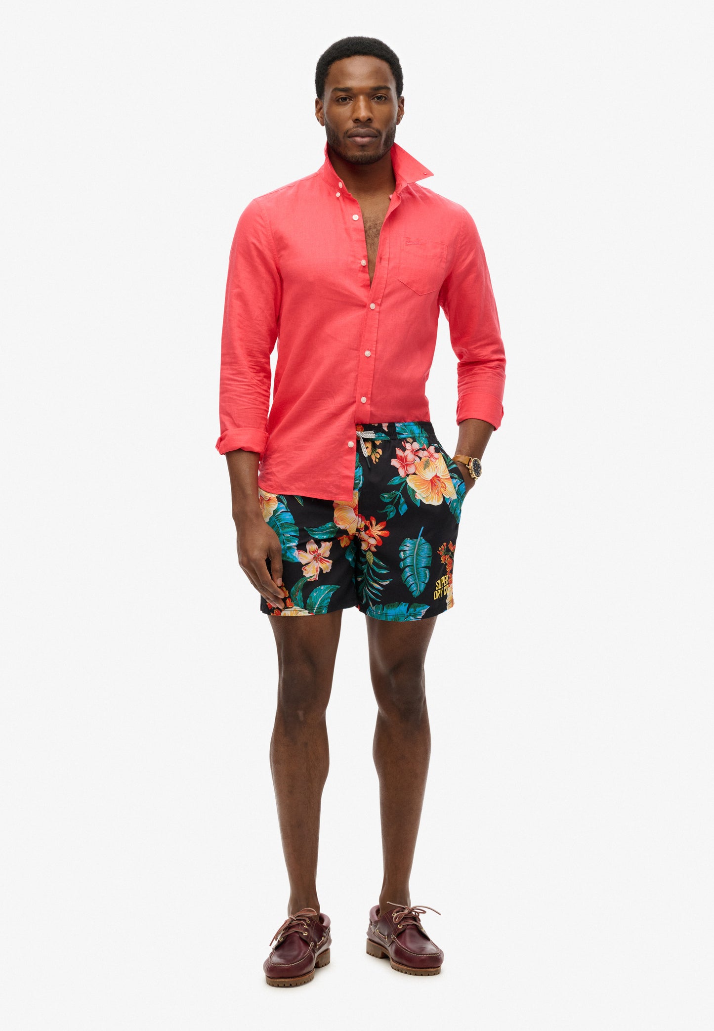 Hawaiian Print 16 Swim Short