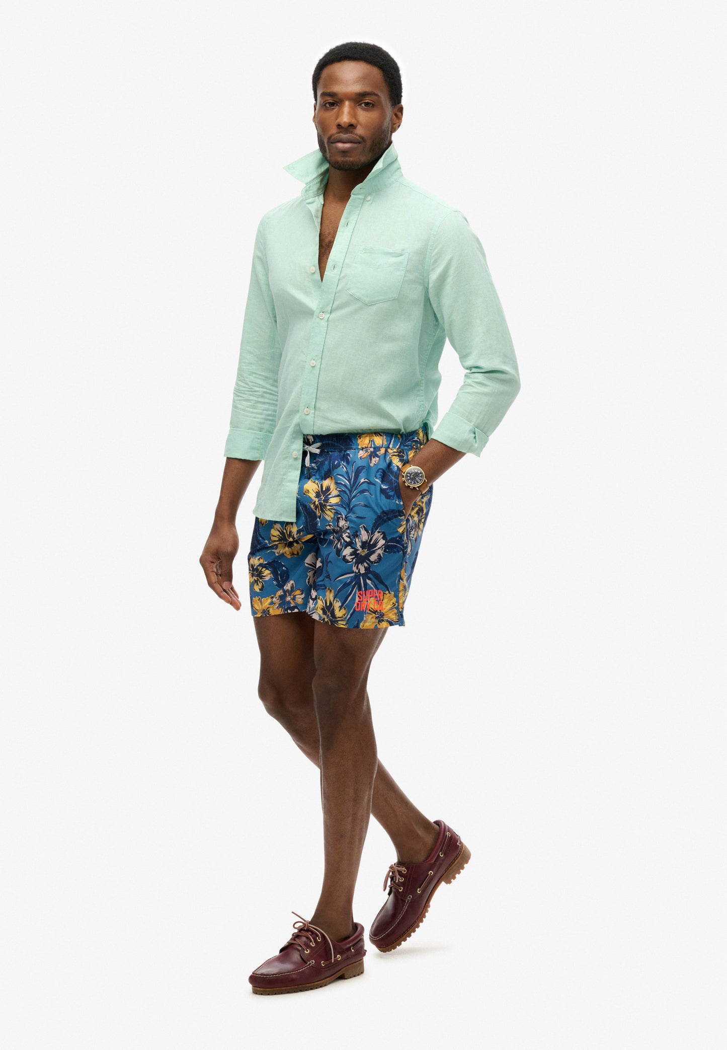 Hawaiian Print 16 Swim Short