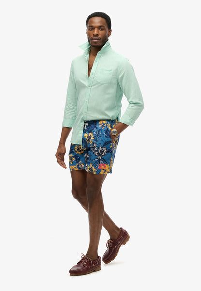 Hawaiian Print 16 Swim Short