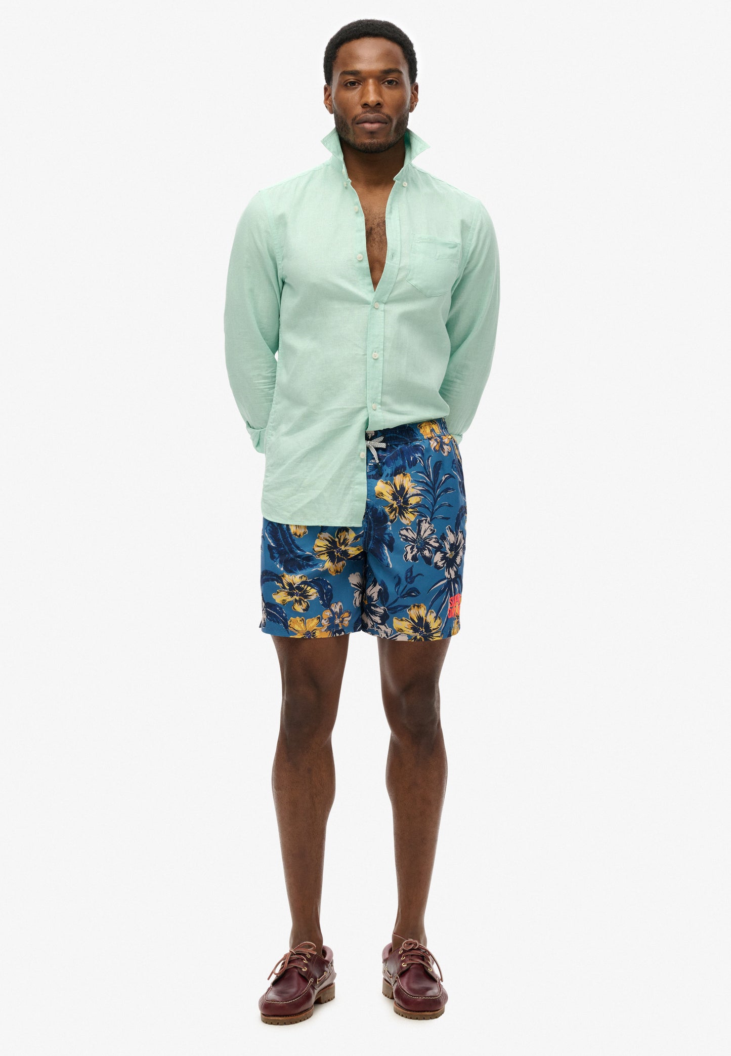 Hawaiian Print 16 Swim Short