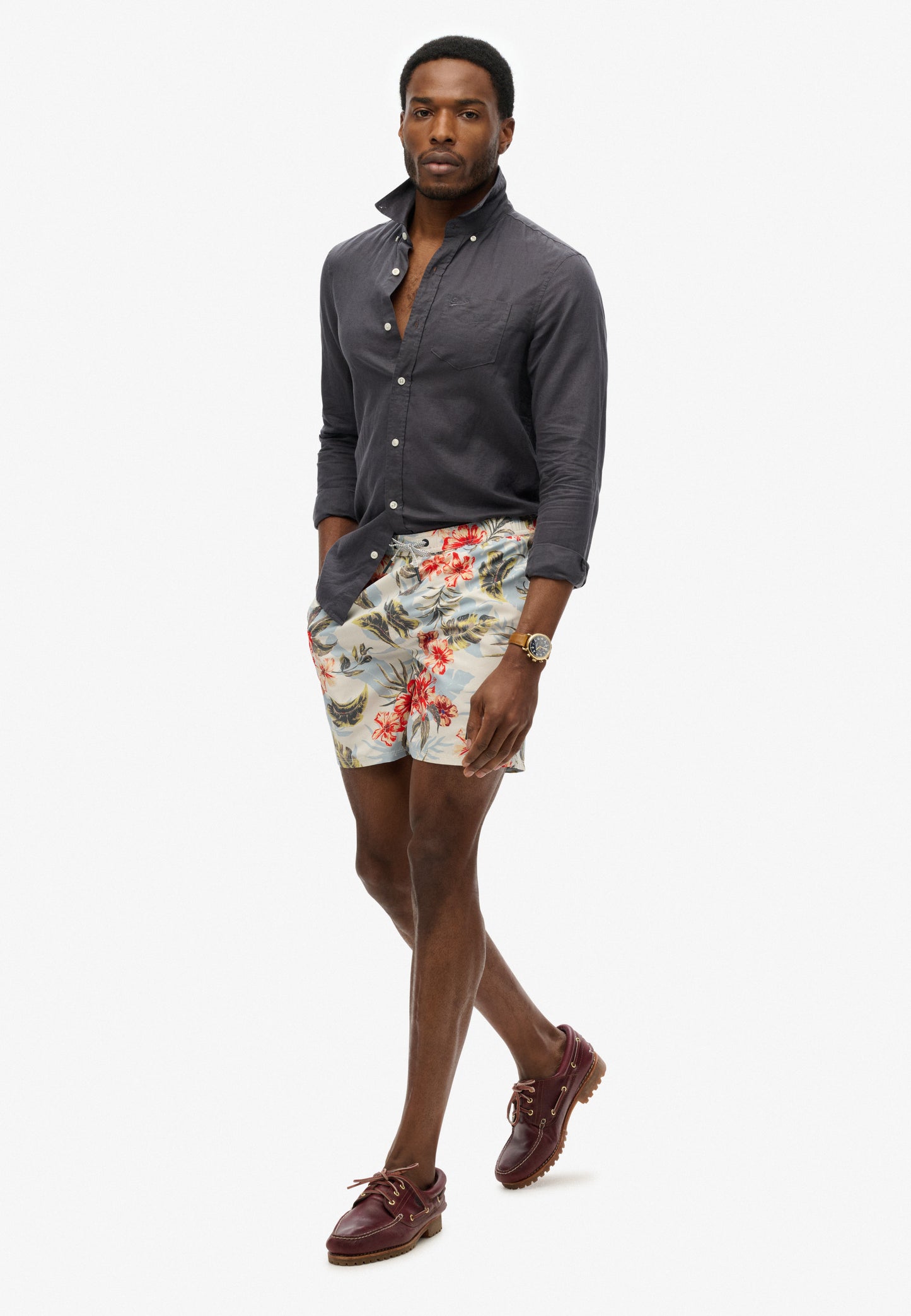 Hawaiian Print 16 Swim Short