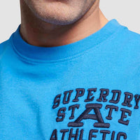 Embroidered Superstate Athletic Logo T-Shirt - Neptune Blue