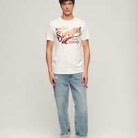 Metallic Workwear Graphic T-Shirt - Whinter White Slub