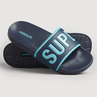 Core Pool Sliders - Deep Navy/Milky Blue