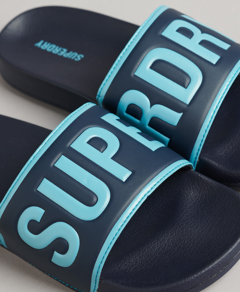 Core Pool Sliders - Deep Navy/Milky Blue