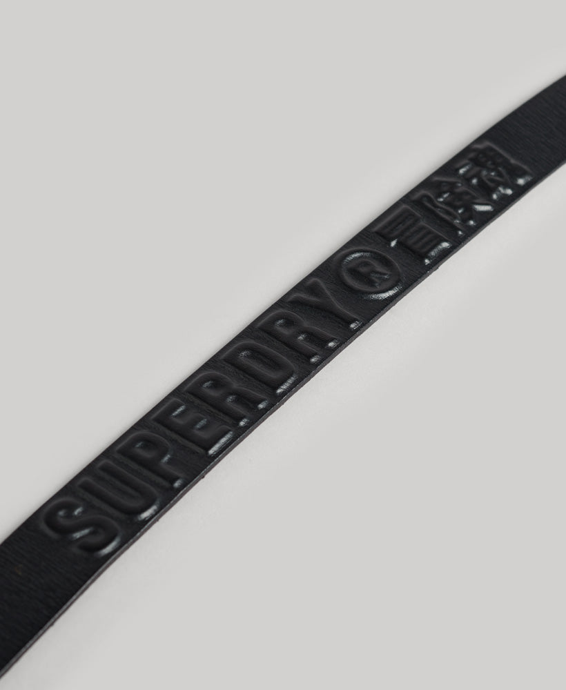 Vintage Branded Belt - Black Emboss