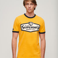 Core Logo American Classic Ringer T-Shirt - Utah Gold/Eclipse Navy