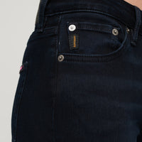 Organic Cotton Vintage Mid Rise Skinny Jeans - Viper Blue Black