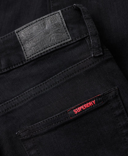 Organic Cotton High Rise Skinny Denim Jeans - Black