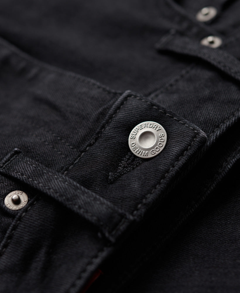 Organic Cotton High Rise Skinny Denim Jeans - Black