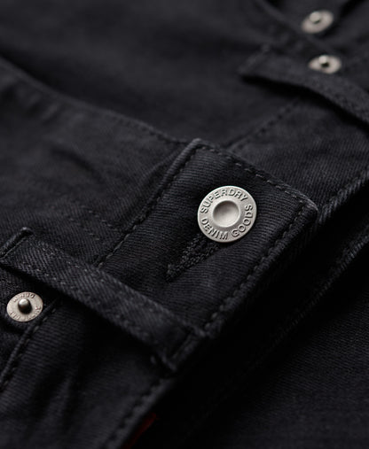 Organic Cotton High Rise Skinny Denim Jeans - Black