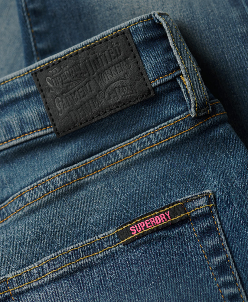 Organic Cotton Vintage Mid Rise Skinny Jeans - Fulton Vintage Blue