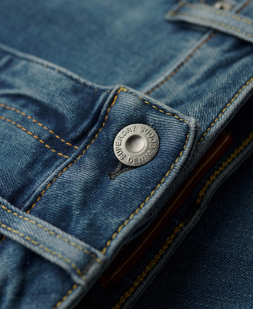 Organic Cotton Vintage Mid Rise Skinny Jeans - Fulton Vintage Blue