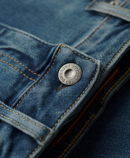Organic Cotton Vintage Mid Rise Skinny Jeans - Fulton Vintage Blue