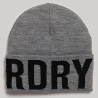 Branded Knitted Beanie - Silver