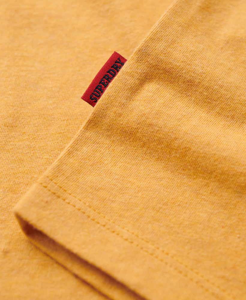 Organic Cotton Essential Logo T-Shirt - Ochre Yellow Marl