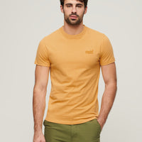 Organic Cotton Essential Logo T-Shirt - Ochre Yellow Marl