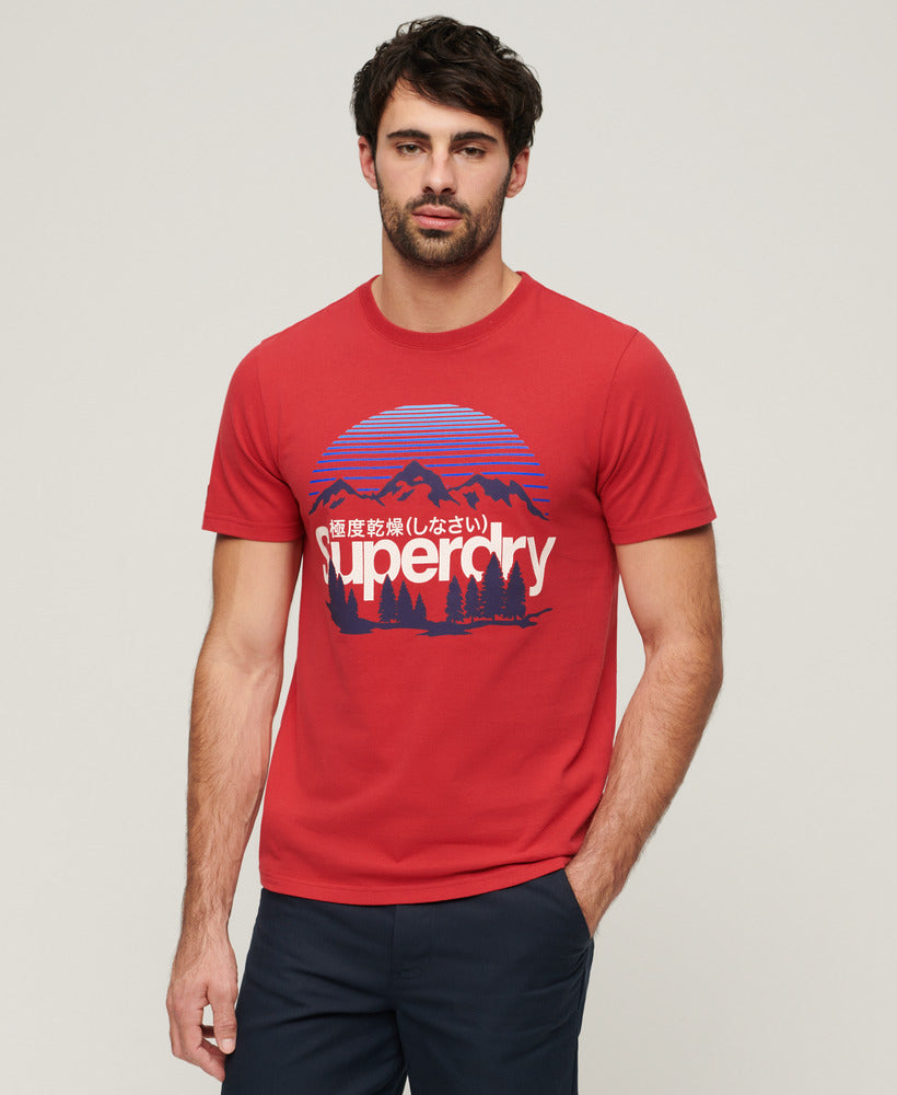 Great Outdoors Graphic T-Shirt - Ferra Red Marl