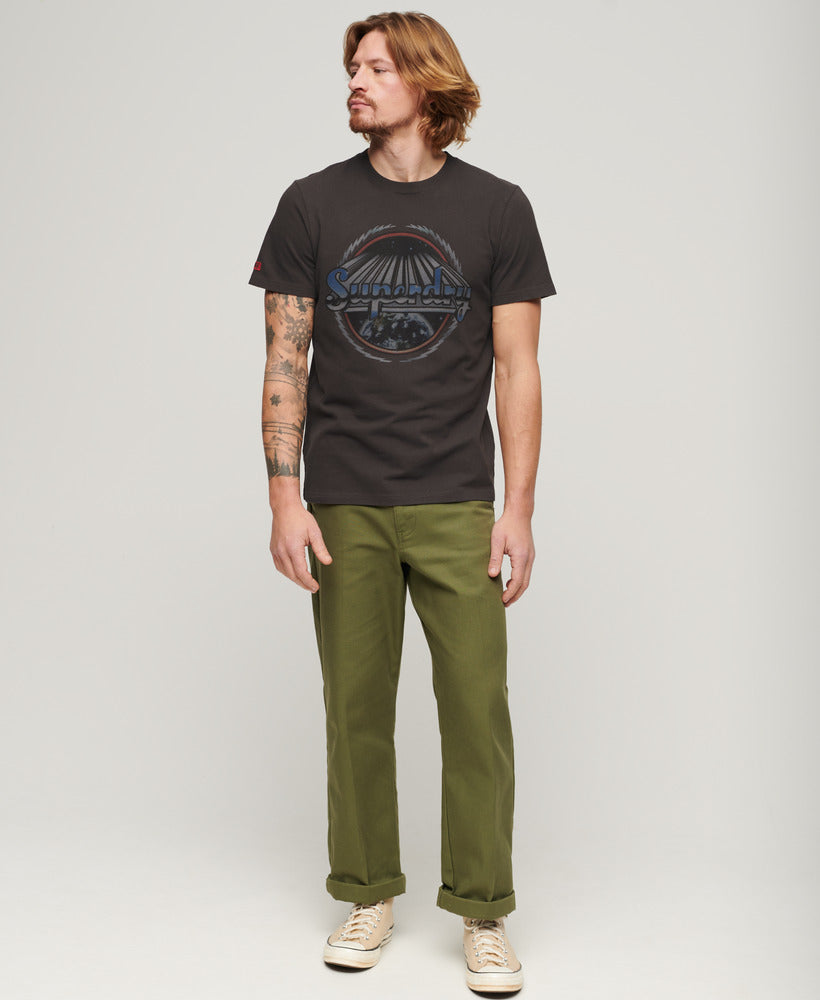 Rock Graphic Band T-Shirt - Carbon Grey