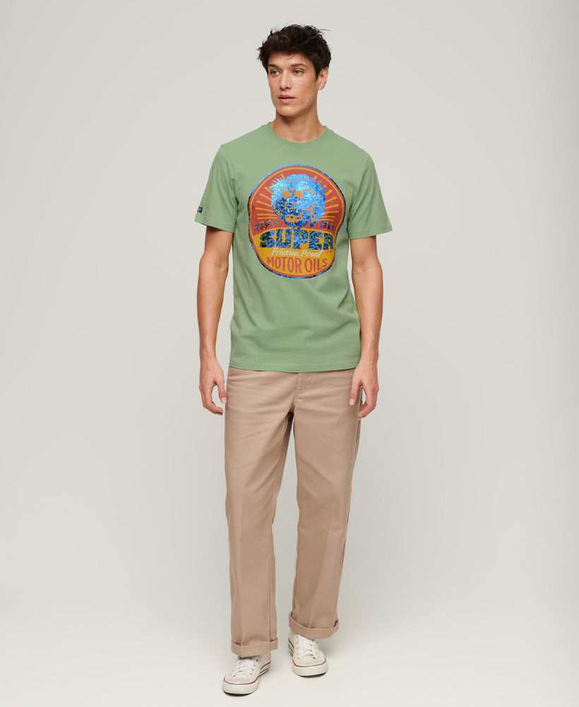 Gasoline Workwear T-Shirt - Soft Green