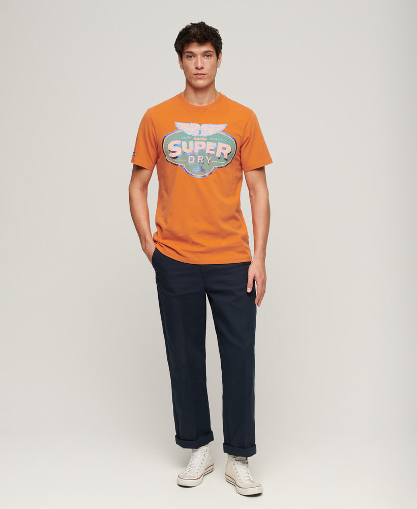 Gasoline Workwear T-Shirt - Denim Co Rust Orange