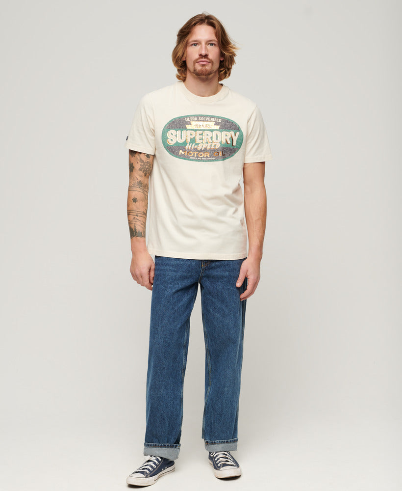 Gasoline Workwear T-Shirt - Rice White