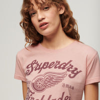 Acrhive Kiss Printed T-Shirt - Somon Pink Marl