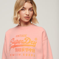 Tonal Loose Sweatshirt - Peach Pink Marl