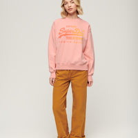 Tonal Loose Sweatshirt - Peach Pink Marl