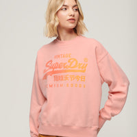 Tonal Loose Sweatshirt - Peach Pink Marl