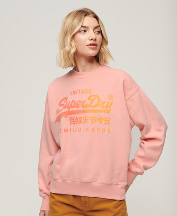 Tonal Loose Sweatshirt - Peach Pink Marl