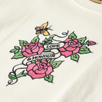 Tattoo Embroidered Fitted T-Shirt - Cream