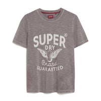 Archive Kiss Print Relaxed T-Shirt - Rock Dark Grey Slub