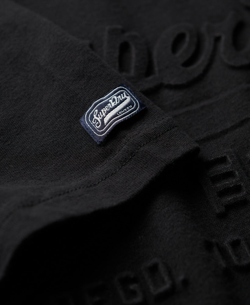 Embossed Vintage Logo T-Shirt - Jet Black