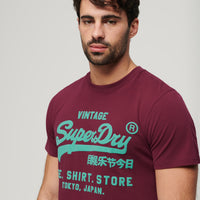 Neon Vintage Logo T-Shirt - Rich Berry Purple