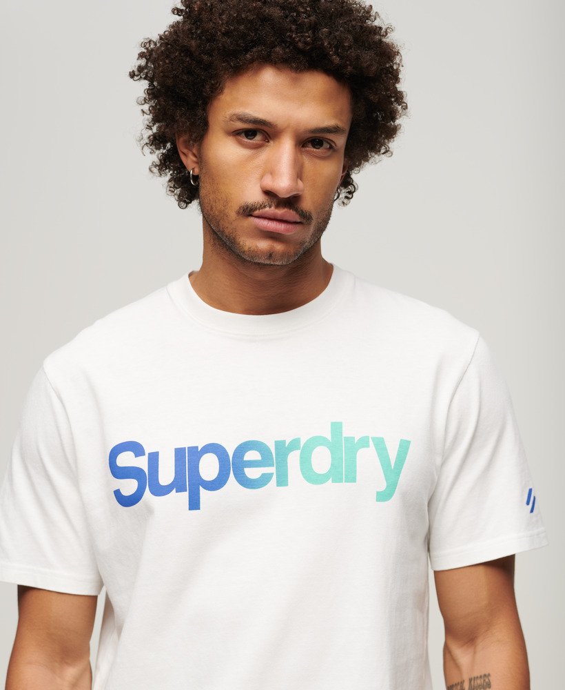 Core Logo Loose T-Shirt - Brilliant White Fade