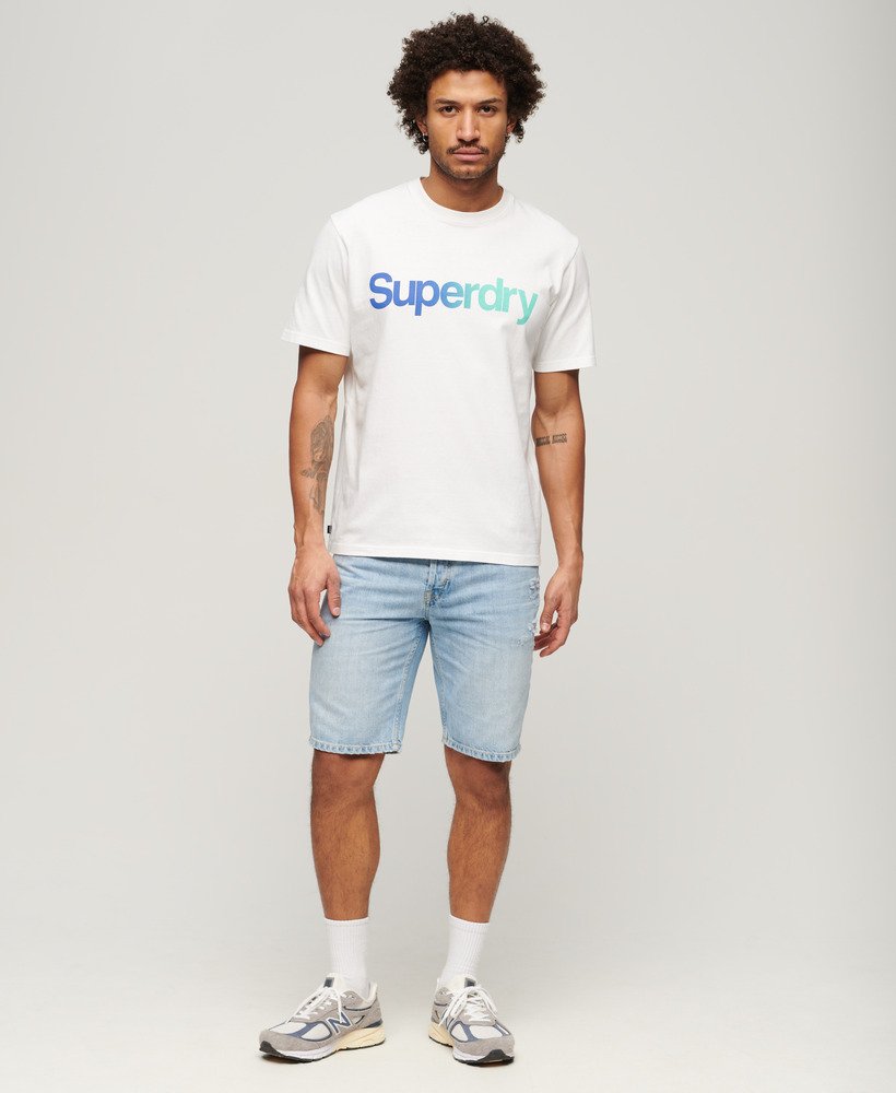 Core Logo Loose T-Shirt - Brilliant White Fade