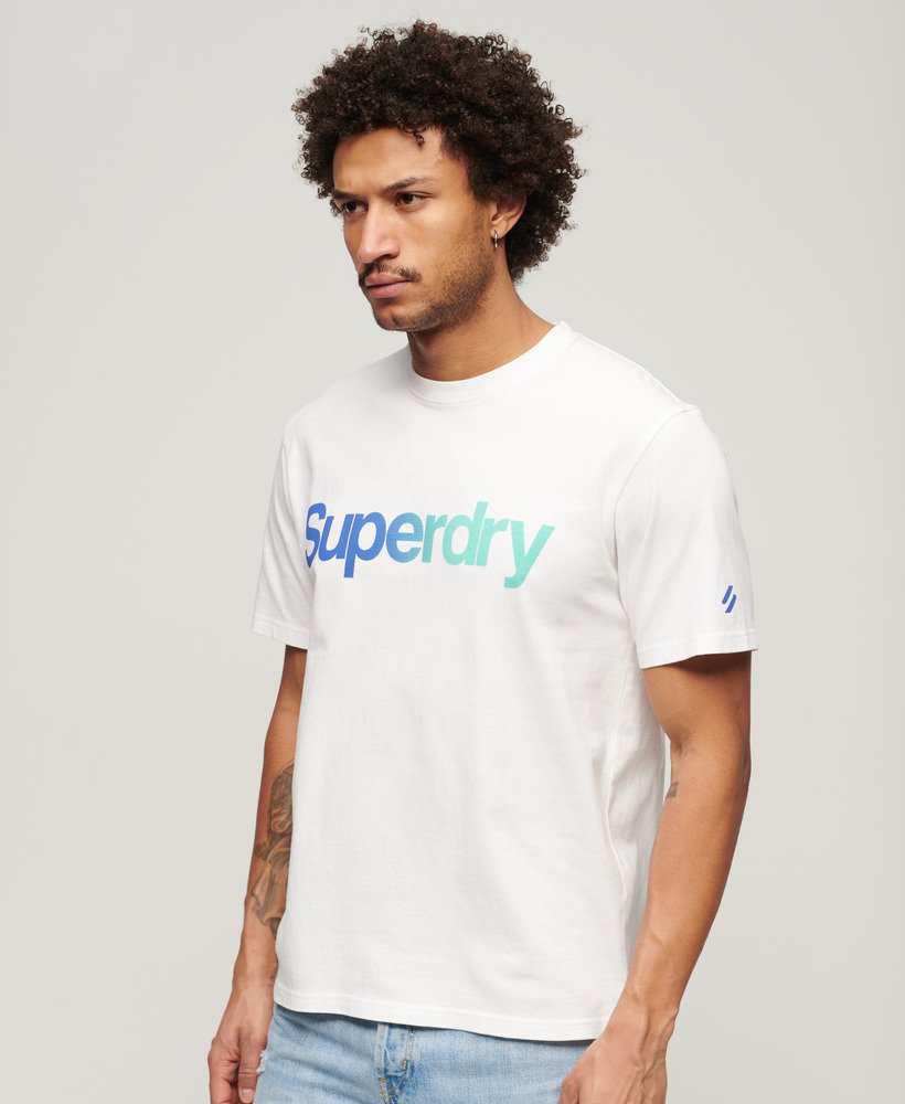 Core Logo Loose T-Shirt - Brilliant White Fade