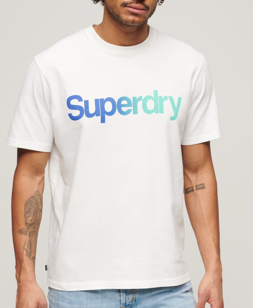 Core Logo Loose T-Shirt - Brilliant White Fade