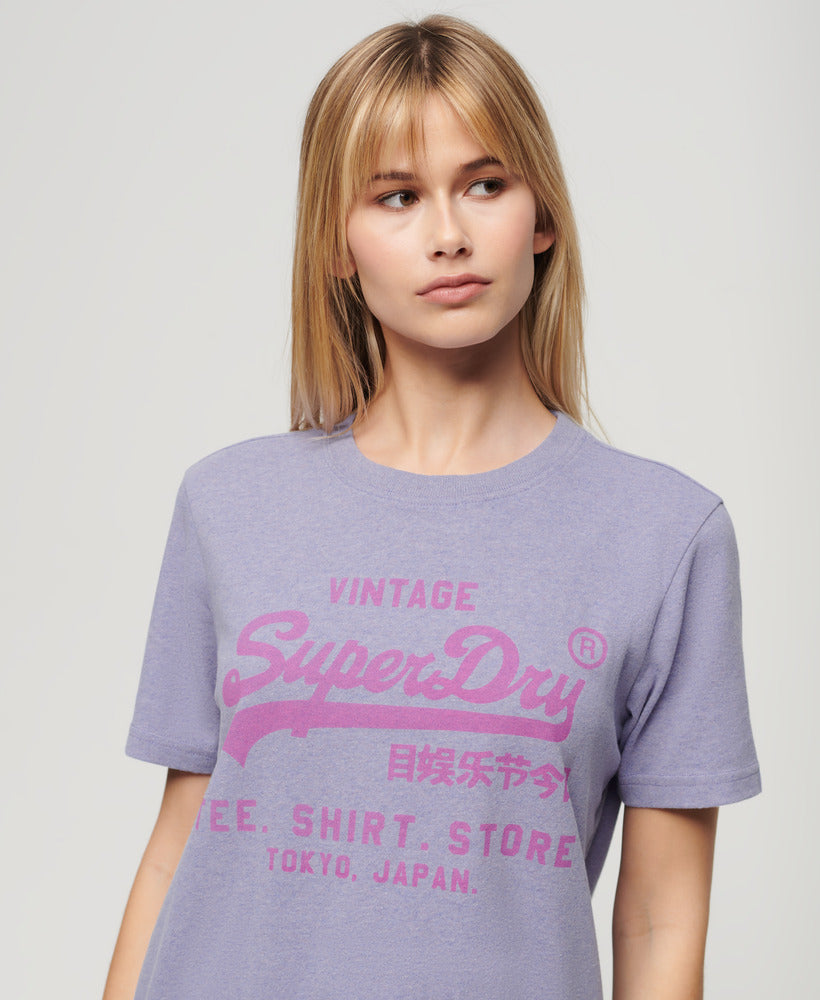 Vintage Logo Heritage Relaxed T-Shirt - Violet Marl