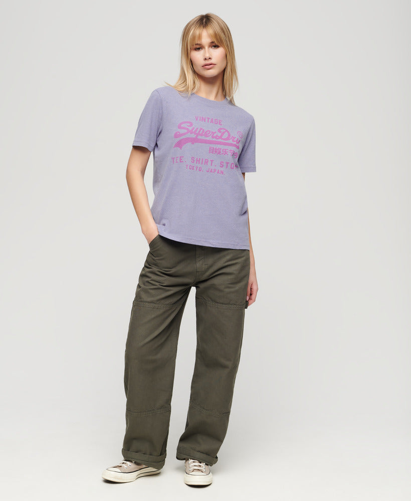 Vintage Logo Heritage Relaxed T-Shirt - Violet Marl